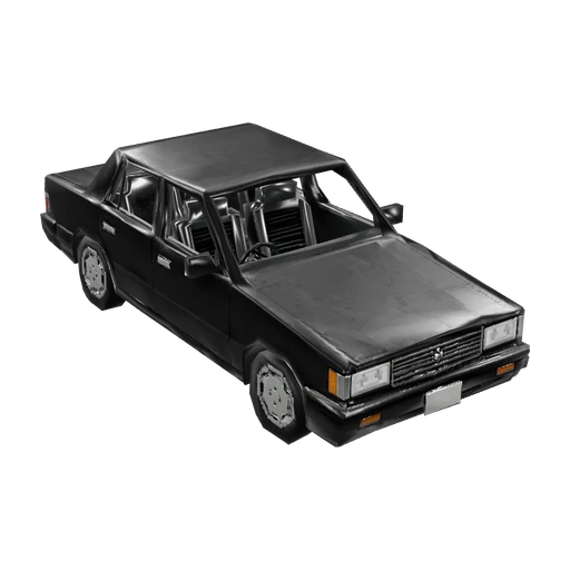 レトロ・PS1風の画風で生成した車